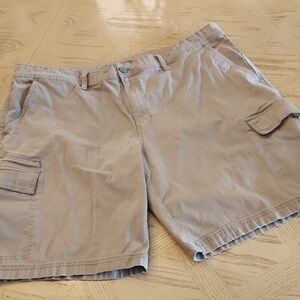 Weatherproof Men's Cotton Gray Cargo Ripstop Shorts Men's Size 42